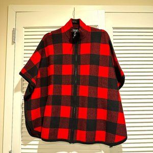 NWT Buffalo Plaid Poncho